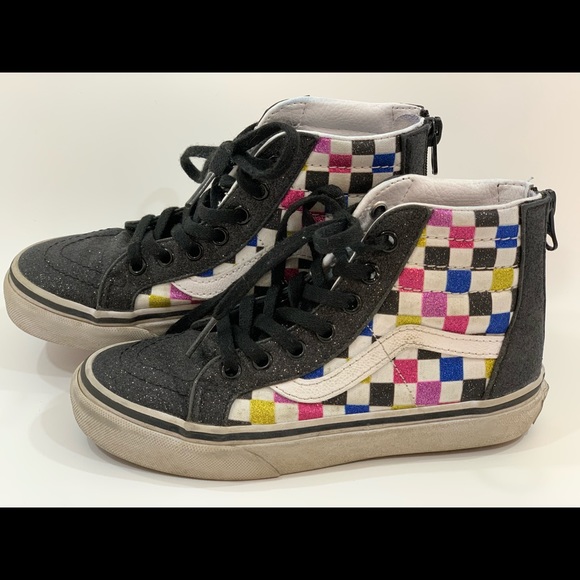 Vans unisex sparkle checker high tops - Picture 4 of 8